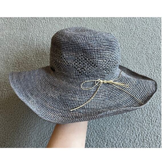 Wallaroo Ojai Sun Hat Floppy Wide Brim Straw Adjustable Gray Beach Western - Picture 1 of 12